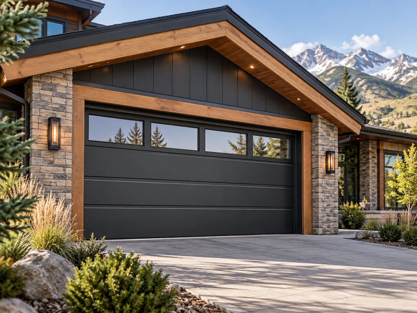 Modern Garage Door Exterior Detail